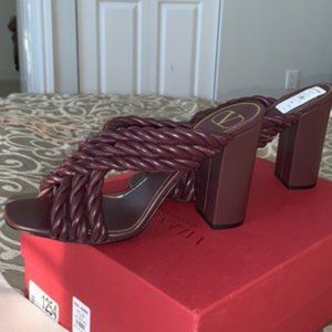 Valentino Crisscross Napa Rope Slide Sandals Pumps